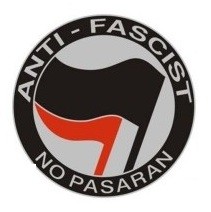 Anti-Fascist: No Pasaran enamel badge